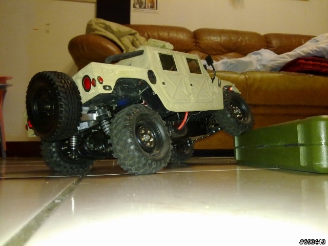 Tamiya 1/12 Hummer (2/26更新,有影片)前固定機構,後備胎架完成~!