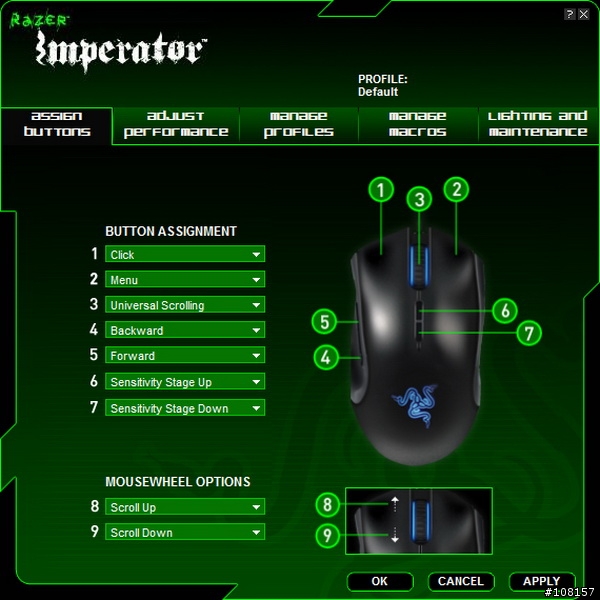 5600dpi 雷蛇.帝王蟒 Razer Imperator 右手專用(追加da比較)