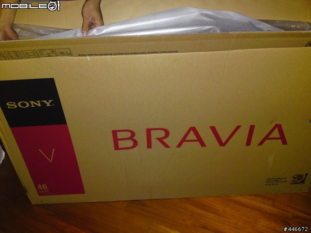 終於入手 SONY-46V5500 開箱 (大畫面果然有魄力)
