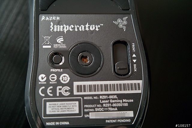 5600dpi 雷蛇.帝王蟒 Razer Imperator 右手專用(追加da比較)