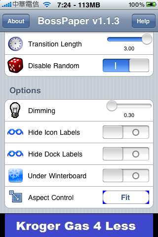 BossPaper 超強的 iPhone 桌布更換程式 ( 免費 , 需 JB )