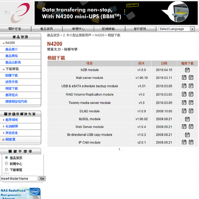 Thecus NAS N4200開箱