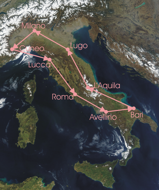 2010環義大賽第11站,Lucera - L'Aquila,全程262公里