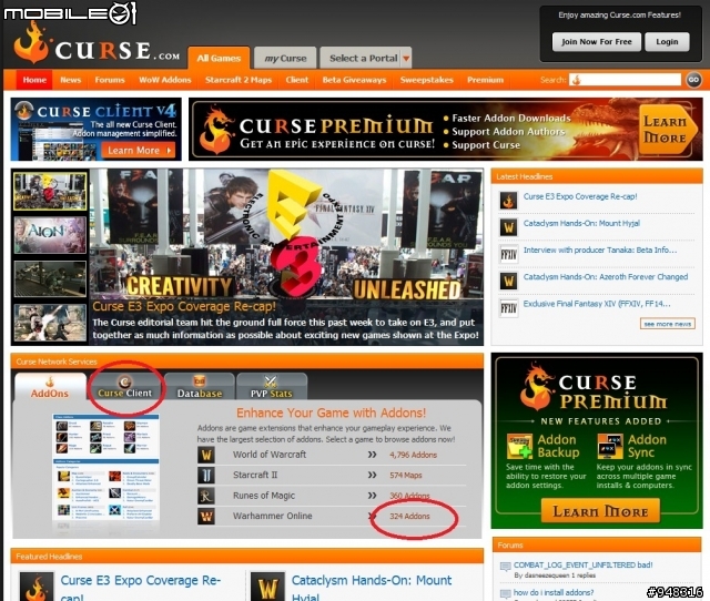 *新增Killnotifier圖片* 美版戰槌Addons介紹之 Curse Client & Addons! Part. 1