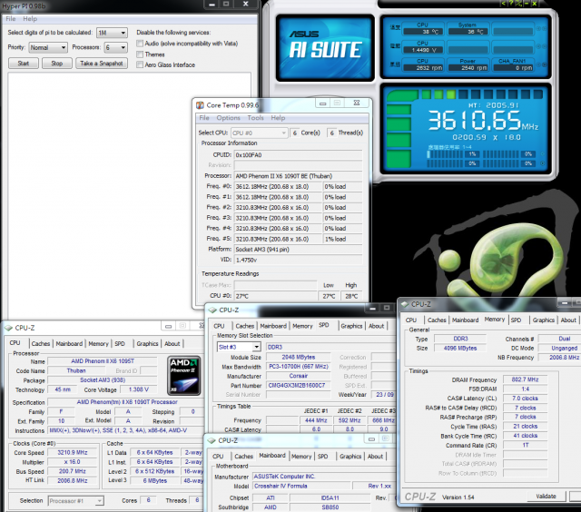 AMD最頂級Phenom II X6 1090T搭配ASUS Crosshair IV Formula超頻效能完整解析