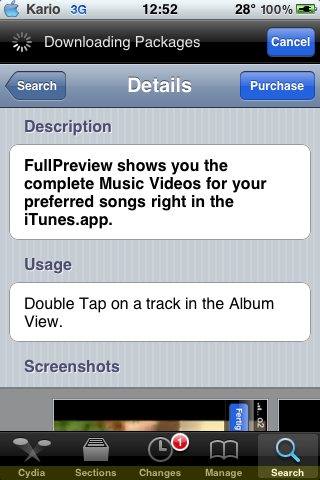 iPHONE上的itunes可以用了,那就用來看完整MV吧(fullpreview)