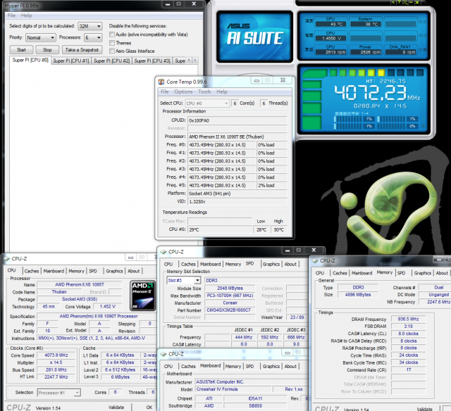 AMD最頂級Phenom II X6 1090T搭配ASUS Crosshair IV Formula超頻效能完整解析