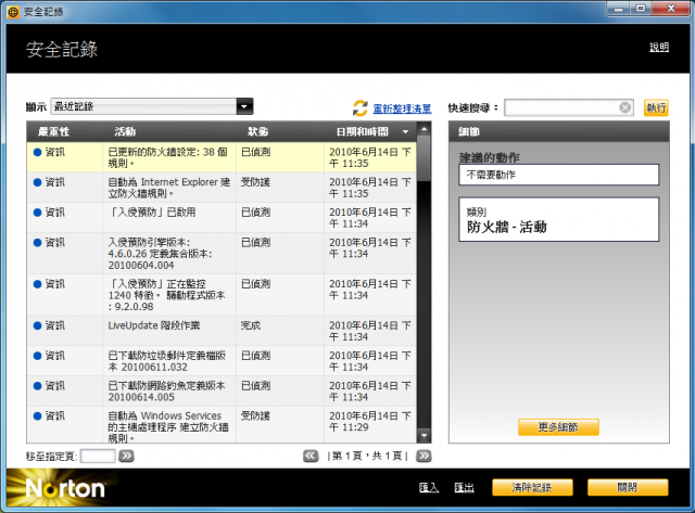 諾頓網路安全大師 2011版 V18.0.0.128 嘗鮮體驗