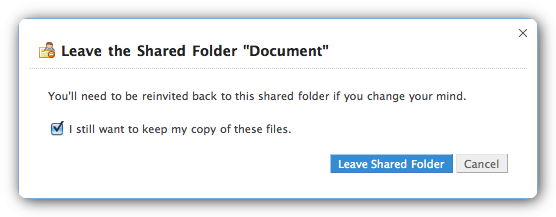 Dropbox 新的分享功能