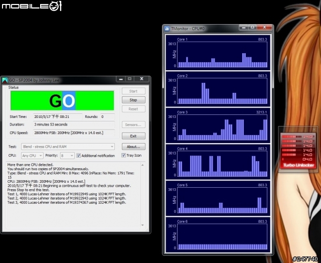 880G小將M4A88TD-V EVO/USB3+1055T 6核簡易測試