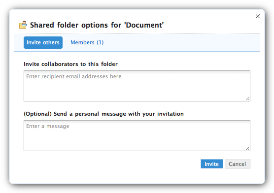 Dropbox 新的分享功能