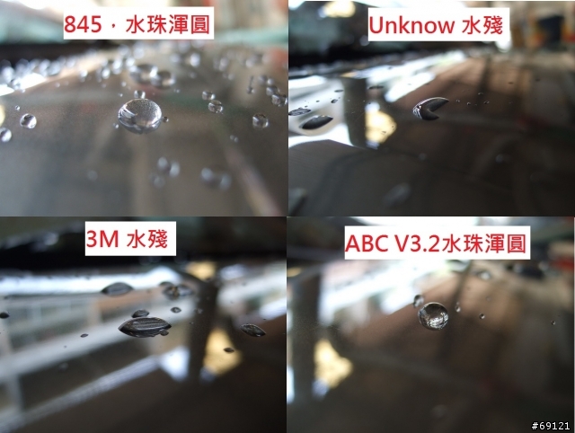 ABC濃縮釉V3.2、Collinite 845、3M晶鑽棕梠釉的耐久性測試報告