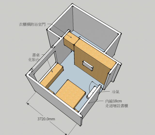 主臥格局變更建議