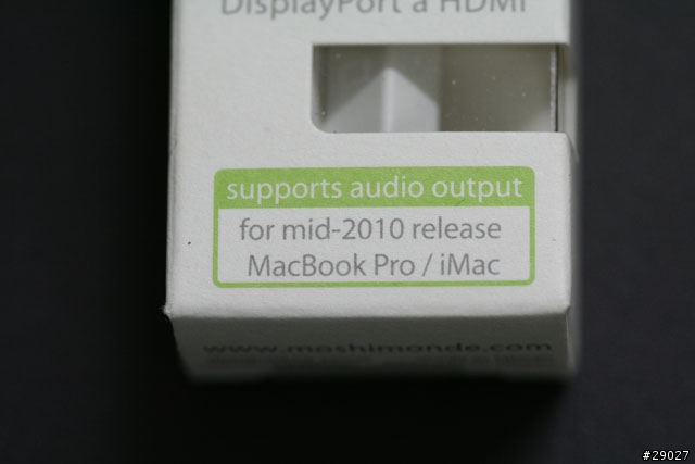 Mac也能大螢幕有聲有影之~含音效輸出的Mini DisplayPort to HDMI