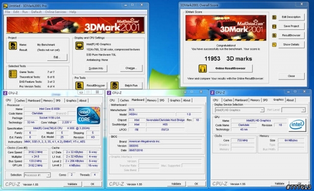 ECS H55H-I配上火熱的intel 655K效能實測