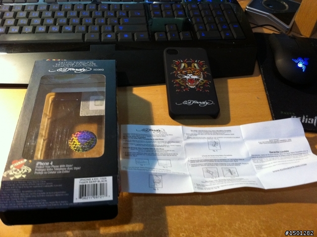 開箱 iPHONE4 ED HARDY 硬殼背蓋 Trexta 腰掛皮套