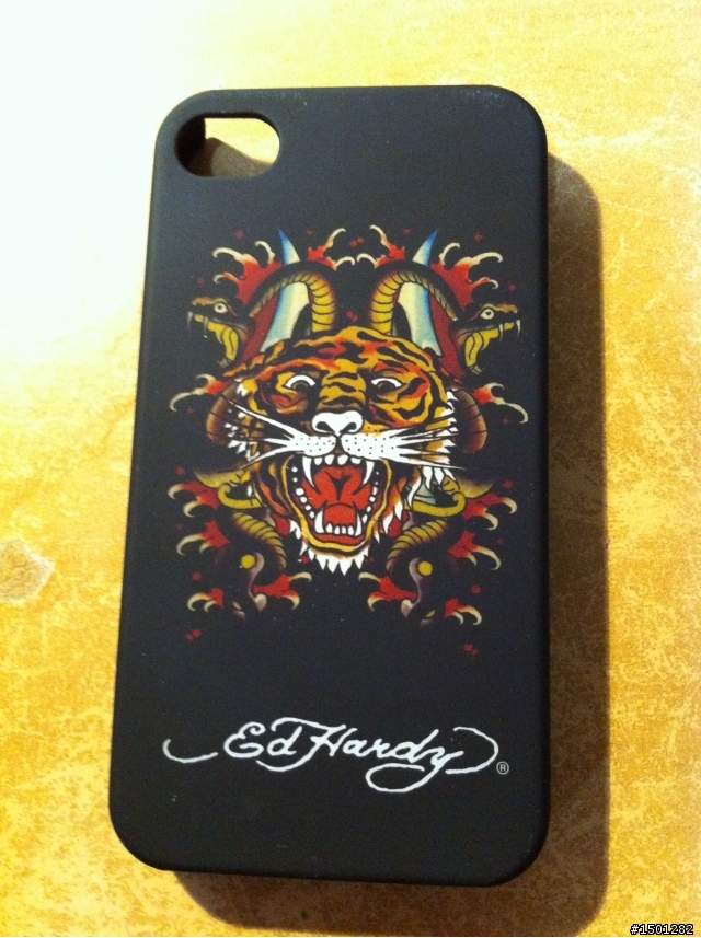 開箱 iPHONE4 ED HARDY 硬殼背蓋 Trexta 腰掛皮套