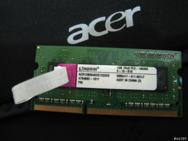 Acer Aspire One ao533拆換記憶體實錄