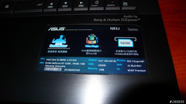 我的第一台筆電ASUS N53JF