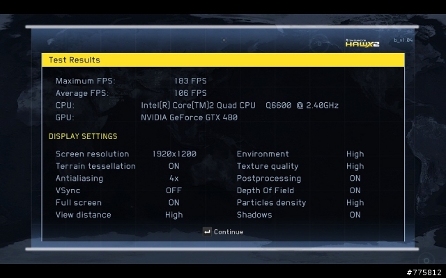 新遊戲測試H.A.W.X.2 Benchmark