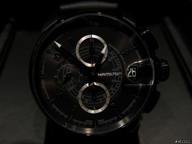 HAMILTON RAILROAD black leather 46mm H40686335鐵路錶開箱