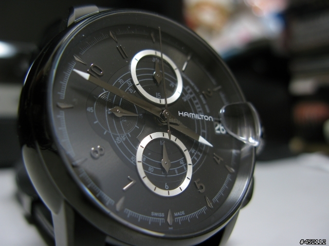 HAMILTON RAILROAD black leather 46mm H40686335鐵路錶開箱