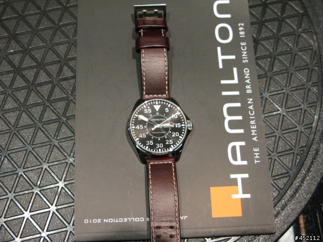 HAMILTON RAILROAD black leather 46mm H40686335鐵路錶開箱