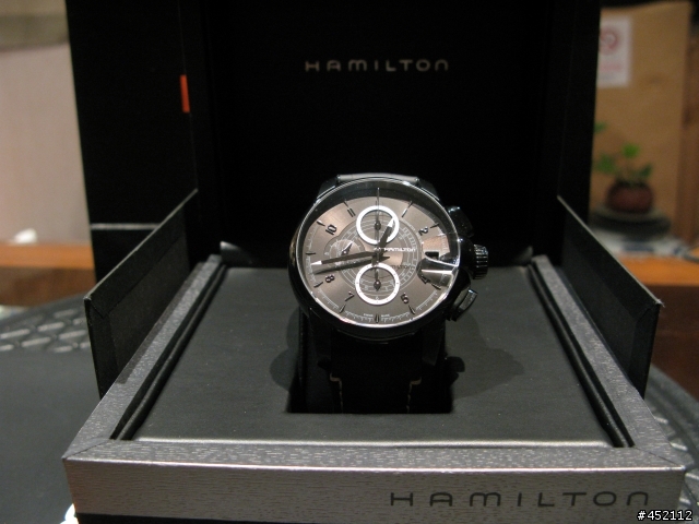 HAMILTON RAILROAD black leather 46mm H40686335鐵路錶開箱