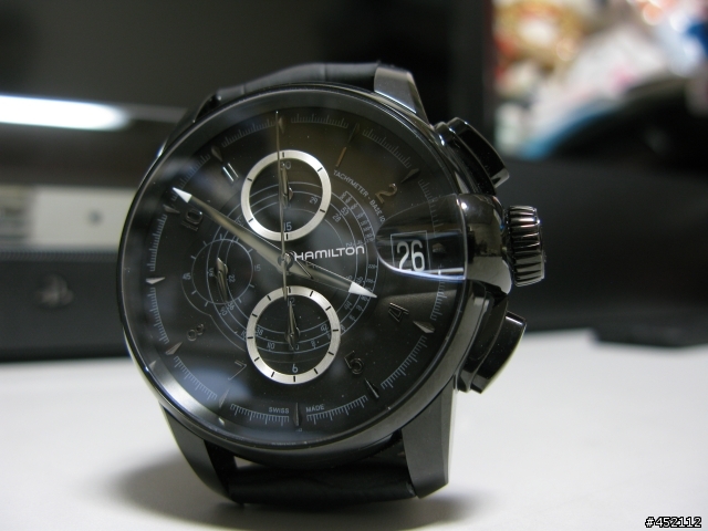 HAMILTON RAILROAD black leather 46mm H40686335鐵路錶開箱