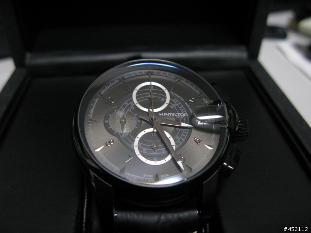HAMILTON RAILROAD black leather 46mm H40686335鐵路錶開箱