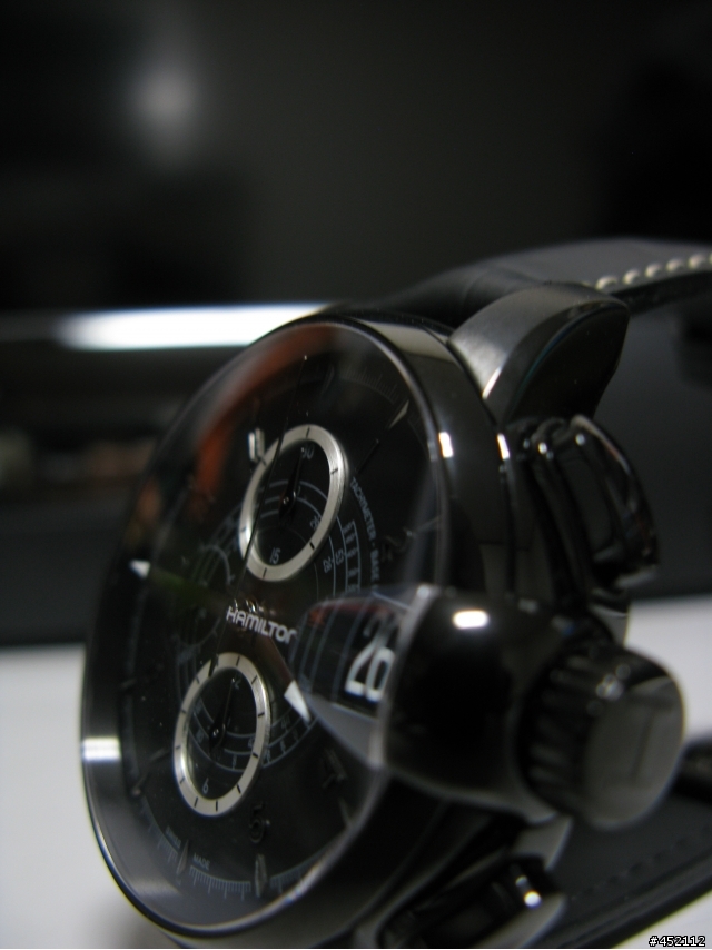 HAMILTON RAILROAD black leather 46mm H40686335鐵路錶開箱