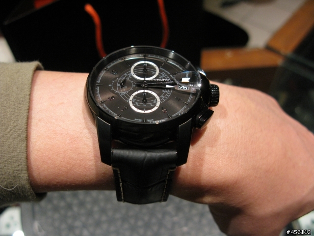 HAMILTON RAILROAD black leather 46mm H40686335鐵路錶開箱