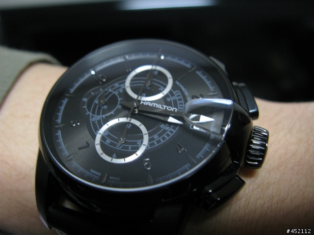 HAMILTON RAILROAD black leather 46mm H40686335鐵路錶開箱