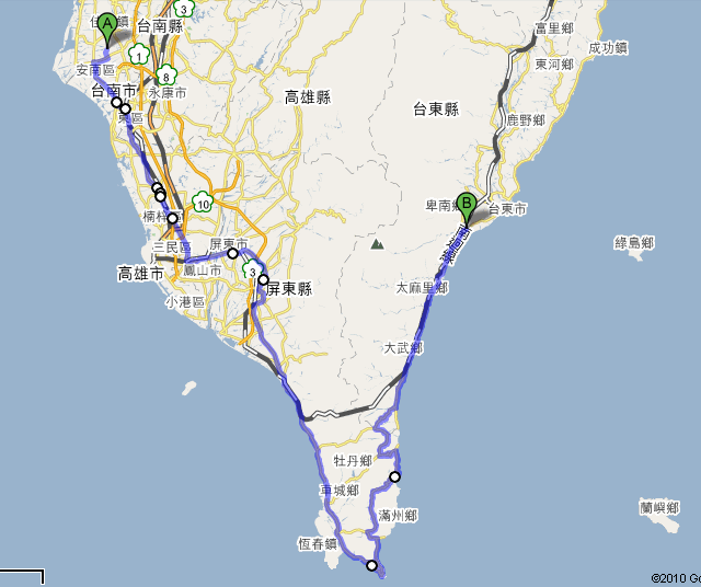 四天三夜環島1000KM規劃
