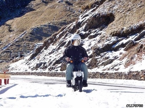載著 HONDA MOTOCOMPO モトコンポ 合歡山賞雪之旅 !