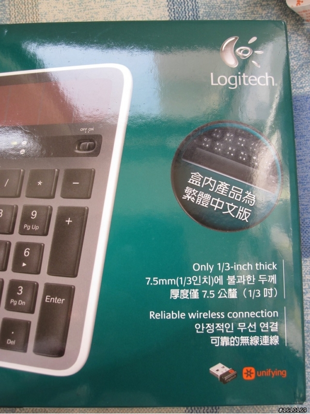 輕薄環保 羅技 無線"太陽能"鍵盤K750開箱實測報告