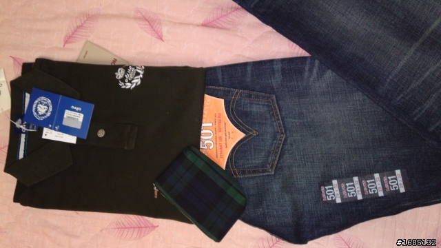 Olivo 長袖POLO衫 + Levi's 501