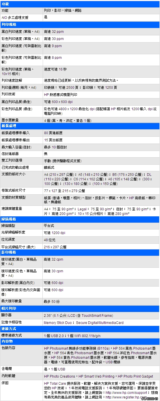 在月子中心也要開箱~HP B110a複合式相片印表機