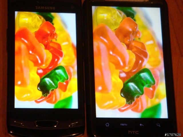 S8530 Wave 2 VS Desire HD 螢幕比較