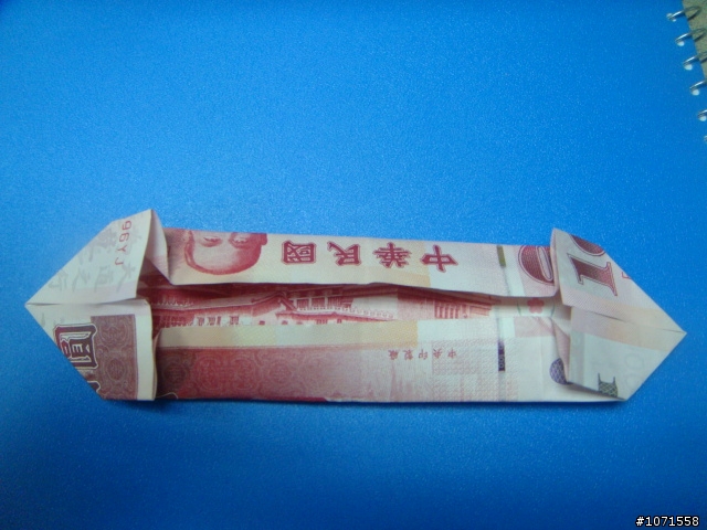 (01/25公開完整作法)NTD3200的百元紙鈔摺心.算不算逸品?