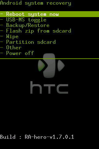 HTC HERO 刷機方法教學