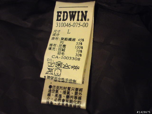 LEVI'S vs. EDWIN 羽絨外套