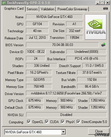 出現了~入手最低價的"四百塊"GTX460 768M實測+BIOS修改