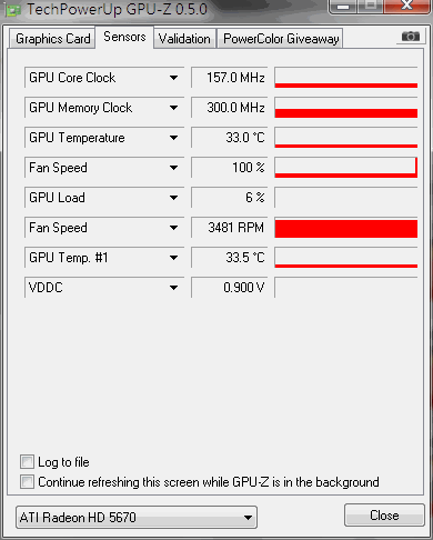 請問 MSI R5670-PMD1G/OC 風扇轉數疑問? (已換卡解決)