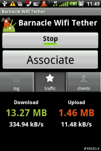 Android 2.1無線網路分享