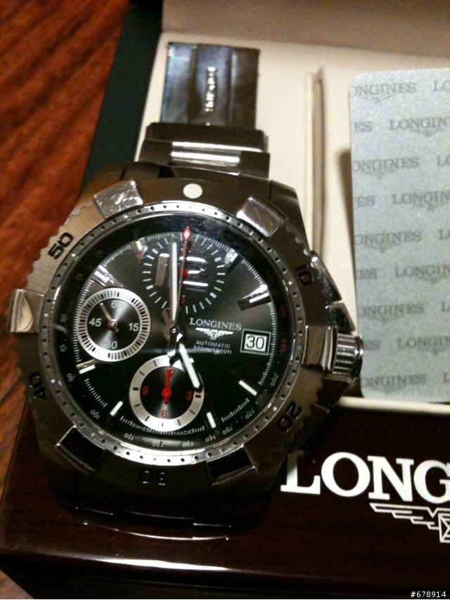 LONGINES 深海征服者三眼 開箱...