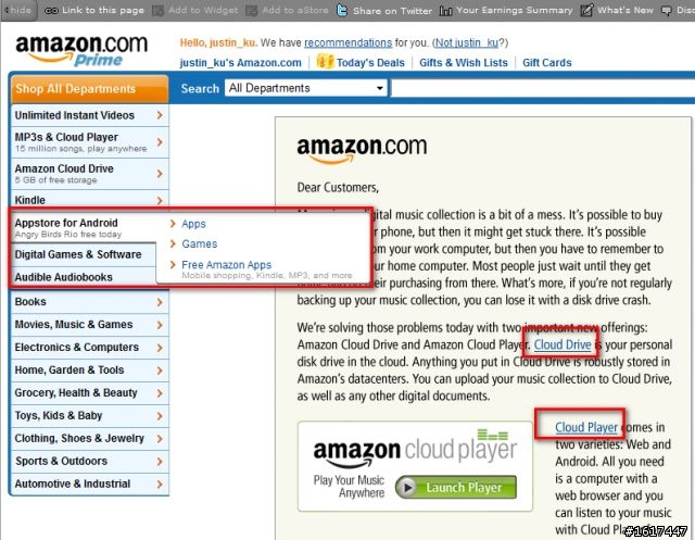 Amazon 來勢洶洶 推出 Appstore for Android 和 Cloud Drive