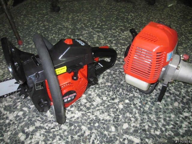 開箱....SHIN KOMI TSK40160 16" 40cc 引擎鏈鋸 外加 硬管肩掛式割草機