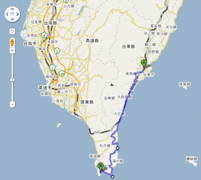 Day1 請教環島路線規劃(8~9天) 修改版 最後行前準備