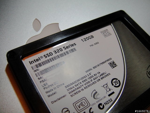 「G3」 Intel SSD 320 Seriers 120G 簡單測試